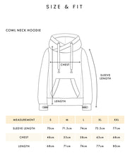 Load image into Gallery viewer, Personalised Cowl neck hoodie (chest & sleeve design)