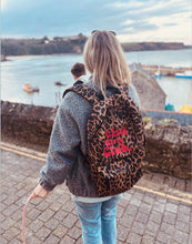 Load image into Gallery viewer, Leopord "Welsh Girls Club" Large rucksack