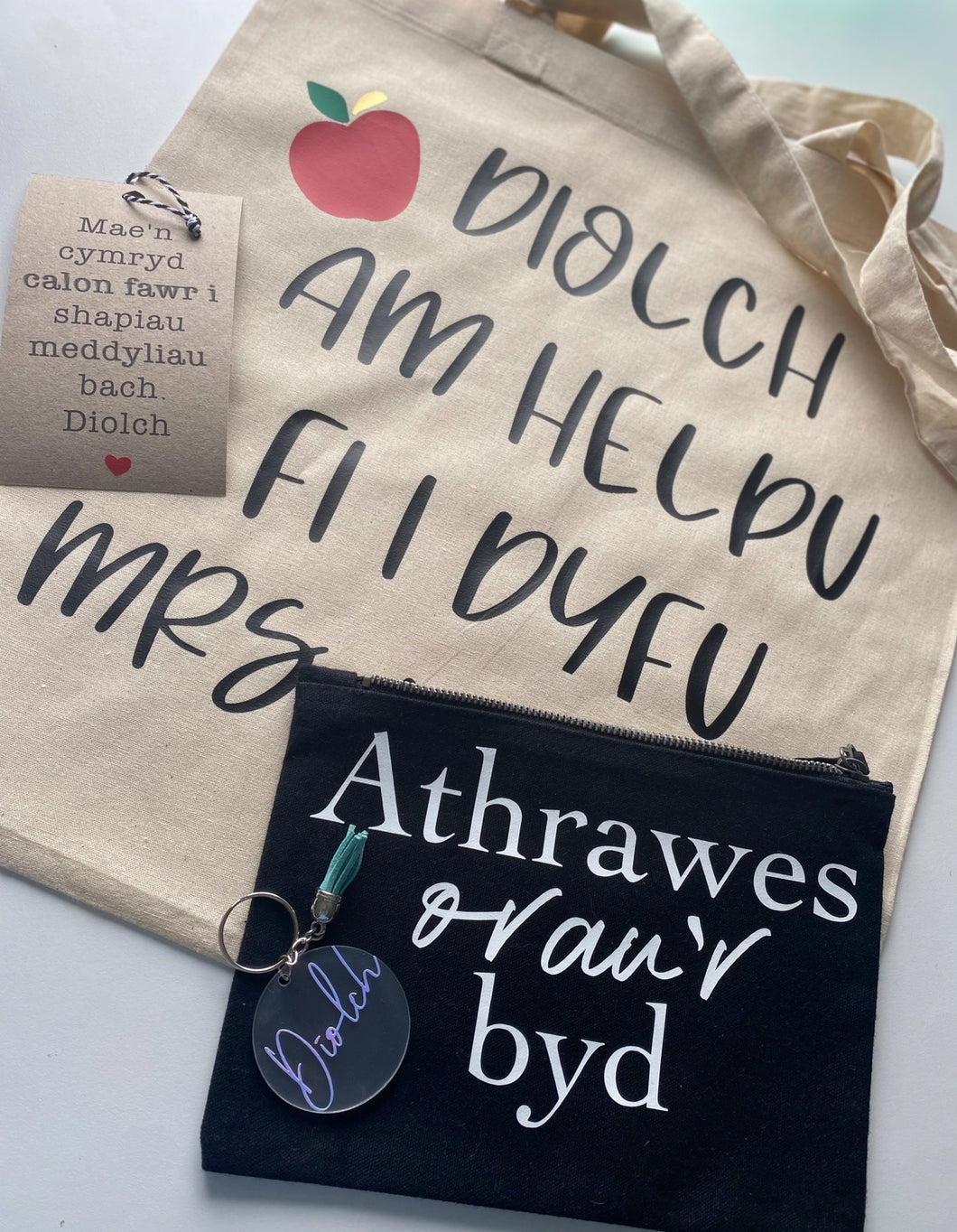 Diolch am helpu…. “Personalise me” sand tote bag