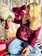Load image into Gallery viewer, NEW &quot;Nadolig Llawen&quot; girls Christmas tree print (pink sweater with red)
