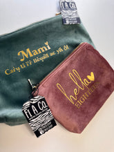 Load image into Gallery viewer, Velvet personalised accessory bags
