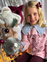 Load image into Gallery viewer, NEW &quot;Nadolig Llawen&quot; girls Christmas tree print (pink sweater with red)
