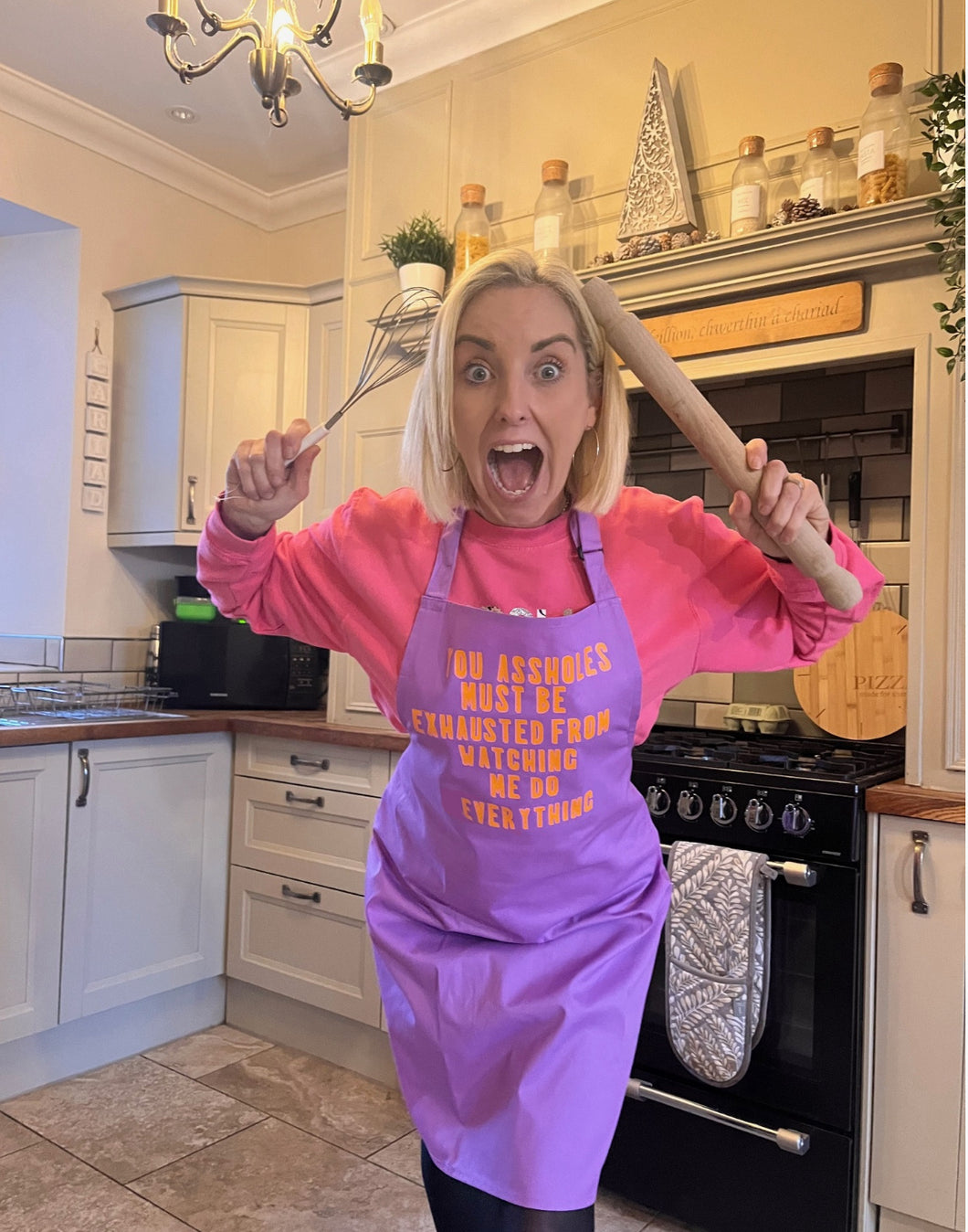 “you assholes must be exhausted from
Watching me do everything” Adults apron