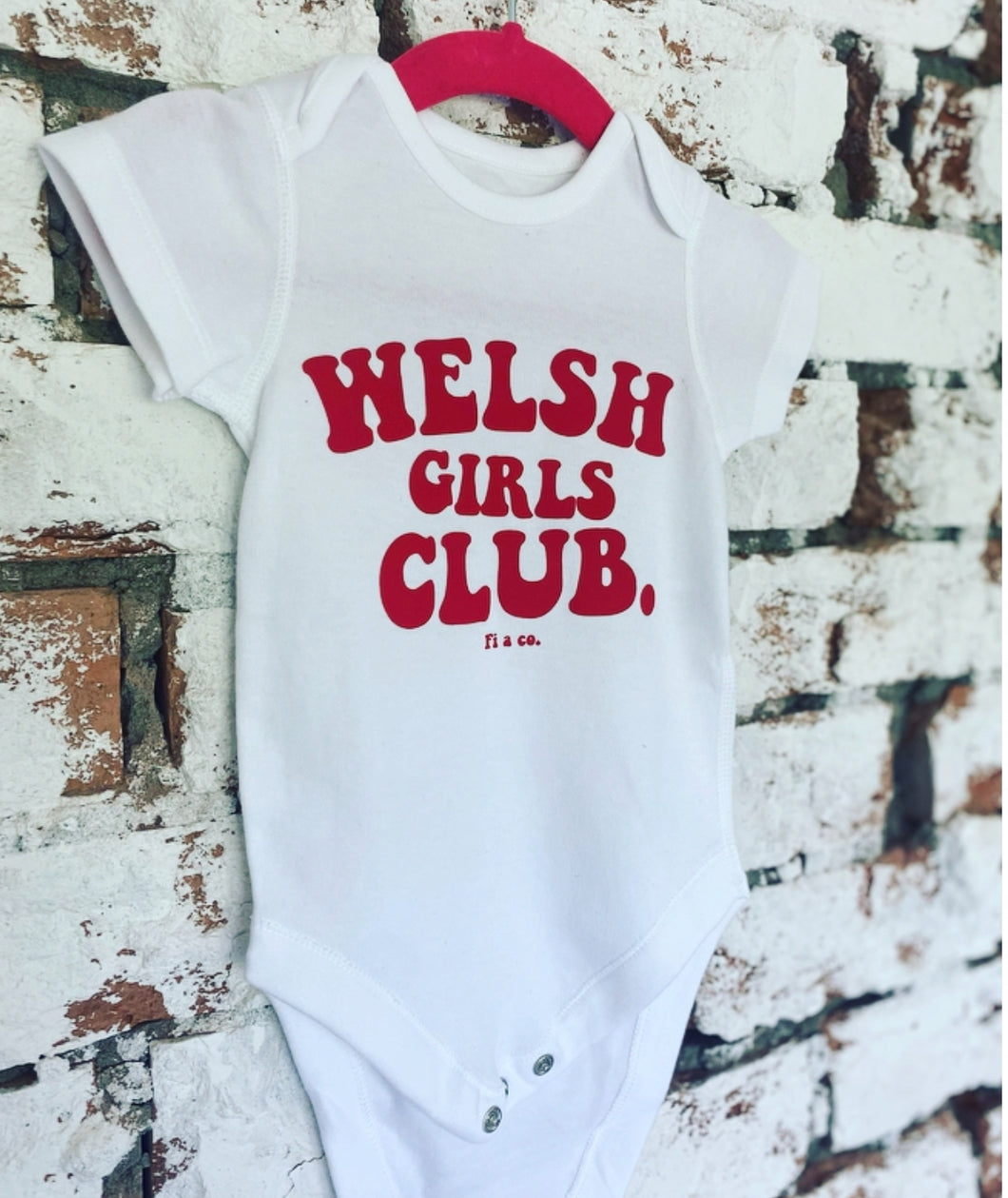 “Welsh Girls Club” baby vest