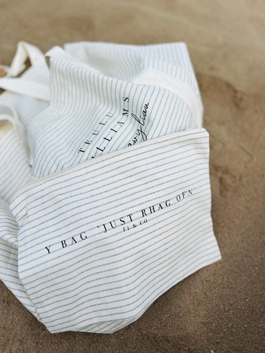 “Y BAG JUST RHAG OFN” Organic cotton large accessory bag