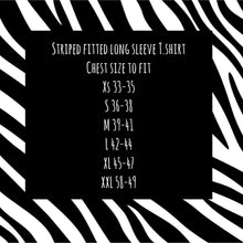 Load image into Gallery viewer, Striped long sleeve fitted T
