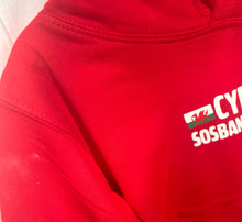 Load image into Gallery viewer, &quot;Cymro&quot; hoodie Age 1-2 (small white mark on the sleeve)
